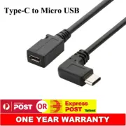 USB Type-C 90° Left Right Angle Male To Micro USB Female Converter Adapter Cable