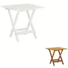 Acacia Wood Coffee Table Square Garden Furniture Folding Brown/White vidaXL