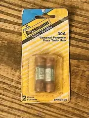 Bussman Bp/non30 30 Amp 250 Volt Fast Acting Cartridge Fuses 2 Count