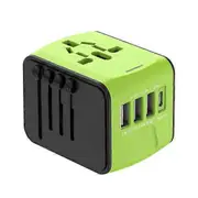 Universal International Travel Power Adapter High Speed USB Type C Portable UK US AU Plug 6A green