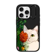 iPhone 16 Pro Impact Ring Stand Case MagSafe Compatible Flower Face
