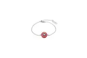 Couture Kingdom Sterling Silver Marvel Captain America Enamel Bracelet Silver