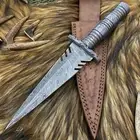 12" DAGGER, SUPERB CUSTOM MADE HAN FORGED DAMASCUS STEEL , HUNTING, SURVIVAL