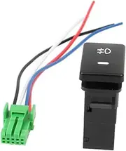AMGHCGTEEW DC 12V Front/Rear Fog Light Push Switch 4 Wire Button Fit for Toyota Camry Prius Corolla Yaris Ralink Prado(Rear)