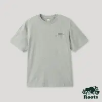 在飛比找Yahoo奇摩購物中心優惠-Roots男女共款-舒適生活系列 有機棉短袖T恤-灰色