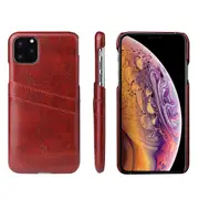 For iPhone 11 Pro Case Deluxe Leather Wallet Back Slim Protective Cover Brown