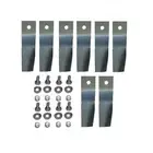 8x Blades & Bolts Kit for Husqvarna MTD Ride on Mowers w/ Swing Back Blade
