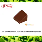 LEGO 54200 Cheese Slope 30 1x1x2/3 12pcs REDDISH BROWN NEW