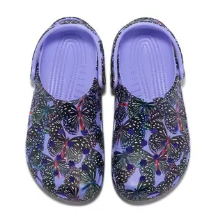 Crocs 涼拖鞋 Classic Butterfly Clog 男鞋 女鞋 蝴蝶 花紋 紫 卡駱馳 經典款 2082575Q7