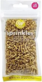 Wilton Arrow Sprinkles Pouch, Gold, Edible, 56 g