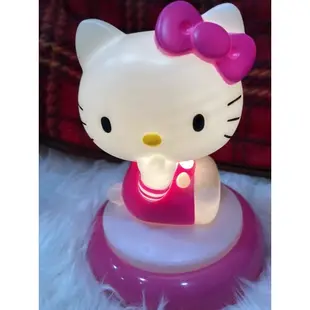 日本進口Hello Kitty按壓式小夜燈裝電池的