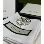 歐美二手 GUCCI 古馳 純銀 GHOST系列 小精靈 情侶 戒指 窄版4MM 寬版6MM 477339