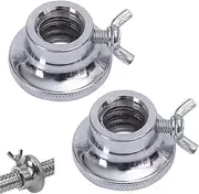 SquEqu 2 Pack Dumbbell Collars Spin Locking Nut with Safety Lock Screw Clamps for 1'' Standard Threaded Dumbbell Handles Weight Bar Hand Weight Set Barbell Adjustable Dumbbells Weight Set