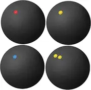SUPVOX Elastic Squash Balls Set of 4 Practice Balls for Racket Sports for Birthday Party Games