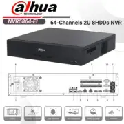Dahua NVR5864-EI 64CH AI NVR 8SATA 32MP Video Recorder WizSense Recorder SMD+