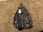 New Vera Bradley Essential Sling Backpack scattered wildflowers-69.00 Retail