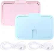 HAPINARY 2pcs Portable USB Wipe Warmer Tissue Heater for Home Car Capacity Wet Wipe Dispenser Lightweight Convenient for Diaper Changes