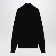 [Drumohr] Black Wool Turtleneck Sweater 56 IT Black