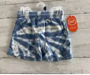 Wonder Nation Boys Blue Eclipse Tie Dye Weekend Casual Shorts XS (4-5)