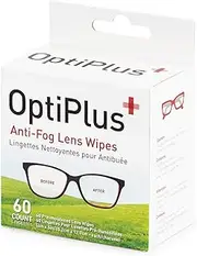 OptiPlus 60-Count Pre-Moistened Anti-Fog Lens Wipes, 6" x 5"
