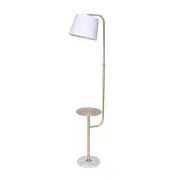 Sarantino Marble & Metal End Table Floor Lamp