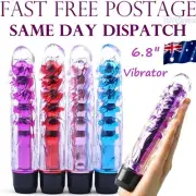 Jelly Vibrator Dildo G-spot Jack Rabbit Adult Sex Toy Female Waterproof Wand New