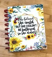 "She Believed She Could but..." Cover Set for use with Classic Happy Planner-