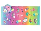 Flamingos and Rainbows 30" x 60" Beach Towel with Wet Bag - NWT