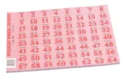 Chocolate Spinning Wheel Tickets Numbered 1 - 64 - Book of 50 Sheets 5 Colours