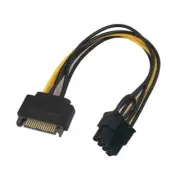 SATA 15 pin Male to 8 pin 6+2 PCI-Express PCIe Video Card Adapter! Graphic Y9G0