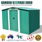 Garden Tool Storage Shed Workshop Galvanised Steel Double Sliding Doors 2.5 x 2m