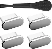 Type C Dust Plug | Anti Dust Caps Set of 4,Dust-Proof USB Charging Port Protector with Brush for Tablet Mobile Phone Hiking Travel Home Outdoor Camping