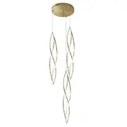 Spear LED Pendant Light 3Lt in Gold
