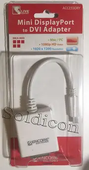 NEW Encore Mini DisplayPort to DVI Adapter for Mac / PC ENCA-MDD Sealed package