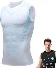 [PNXF] Vitaboost Compression Shirt, Vitaboost Shirt,2024 New Version Ionic Shaping Sleeveless Vest for for Men (White A,XL)