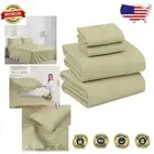 Soft & Durable Full Size Cotton Sheets - Moisture-Wicking Percale, Sage Green