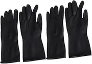 FOMIYES 2 Pairs Barber Gloves Hairdresser Gloves Women Reusable Gloves for Cleaning Accessories Hair Dye Reusable Barber for Men Hair Salon Gloves Hair Dye Glove Hair Shampoo Gloves Black
