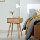 Wooden Nightstand Set Of 2 Bedroom Storage Cabinet End Side Table Lamp Stand