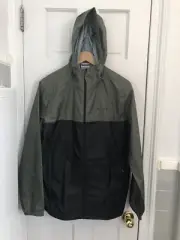 Columbia Men's Big Delta Insulated Hooded Black/Green Jacket Size Small MSRP $75