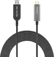 USB A to C Fiber Optical Extension Cable USB 3.1 Gen2 10Gbps 15M 50FT Compatible with Microsoft Azure Camera Aver &Vaddio & Barco ClickShare Touch Screen Kinect Oculus VR Intel RealSense