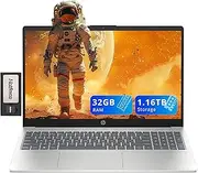 HP Pavilion 15.6" FHD Laptop, Intel i3-N305, 32GB RAM, 1.16TB Storage(1TB SSD+160GB Docking Station Set), Intel UHD Graphics, Fingerprint Reader, Num Pad, Webcam, Wi-Fi 6, Silver, Windows 11