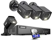 ANNKE 3K Lite H.265+ 8 CH Security Video Recorder with 4Pcs 3K Built-in Mic Dual Light Camera, IP67, Color Night Vision, AI Human/Vehicle Detection for Home Business Surveillance, 4TB Hard Drive