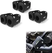 Xitomer 3 Pair 22mm/25mm/28mm Motorcycle Engine Guard Bumper Crash Bar Protectors, Motorcycle Crash Bar Protectors Frame Sliders (Black)