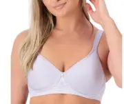 Breezies Floral Stripe Seamless Wirefree T-Shirt Bra Wisteria 38 DD