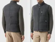 Brunello Cucinelli Cashmere Wool Down Goose Gilet Vest Jacket M