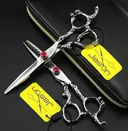6.0 Inch 9CR Stainless Steel Hair Cutting Scissors Set Thinning Scissors, Barber Shears for Barbers and Men, Women