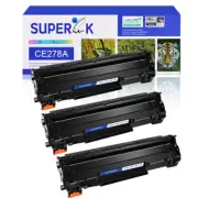 3PK Black Toner Cartridge for HP CE278A 78A LaserJet P1606n P1606dn M1536dnf