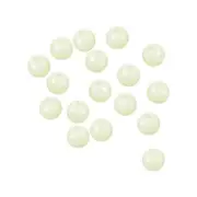 100Pcs 6mm Plastic Round Glow Fishing Beads with Storage Box White