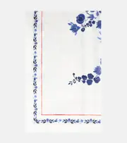 [La DoubleJ] La DoubleJ Medium floral linen tablecloth One Size white