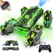 8WD Remote Control Car, 2.4GHz Gesture Sensing RC Stunt Car Double-Sided Driv...